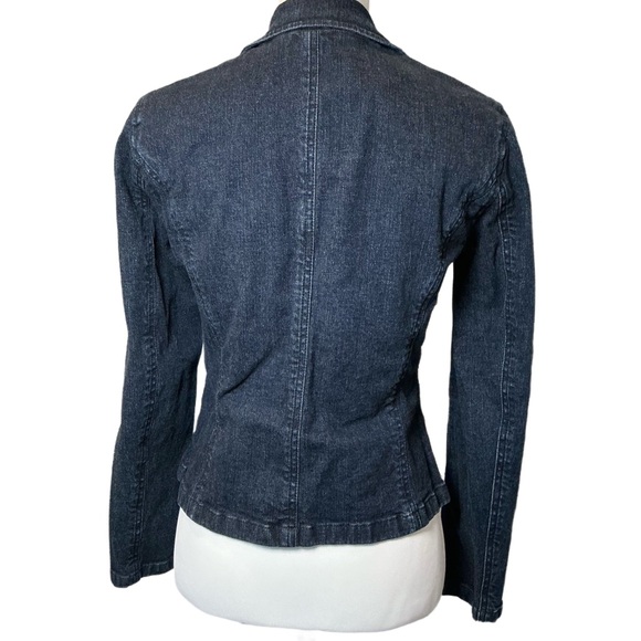 Ralph Lauren Jeans Co Indigo Dark Wash Fitted Denim Jacket Petite Medium - Picture 2 of 6